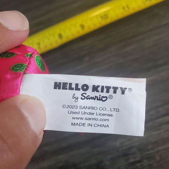 Sanrio Hello Kitty 2023 Japanese Inspired Mini 4" Plush Ornament Teal Bow - Picture 5 of 5